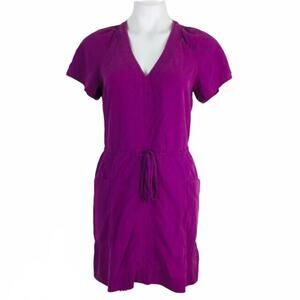 Martin + Osa Silk Magenta Purple dress with pockets